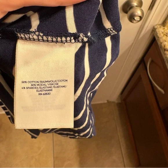 Lands' End Navy and White Midi Dress 1X NWOT - Picture 6 of 7